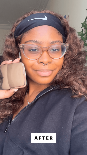 Curry after applying the Hourglass Pressed Setting Powder