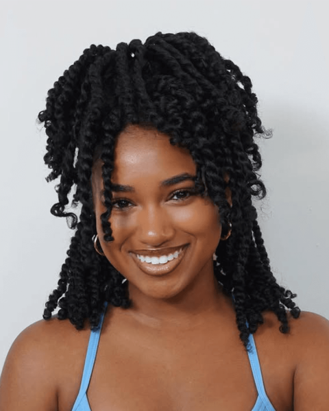 Mini twists on long natural hair